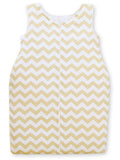 Cotton sleeping bag for children, size M, 6-12 months, TOG 2.5, all-season, chevron beige