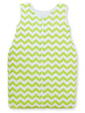 Cotton sleeping bag for children, size M, 6-12 months, TOG 2.5, all-season, Chevron green