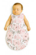 Cotton baby sleeping bag S 0-6 months for summer TOG 1.0 - sepia roses