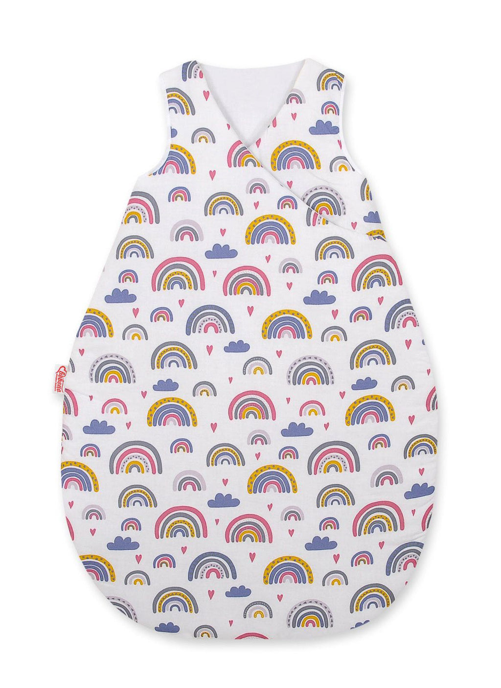 Cotton sleeping bag for children, size M, 3-12 months, TOG 2.5, all-season - rainbow
