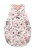 Cotton sleeping bag for children, size M, 3-12 months, TOG 2.5, all-season - sepia roses