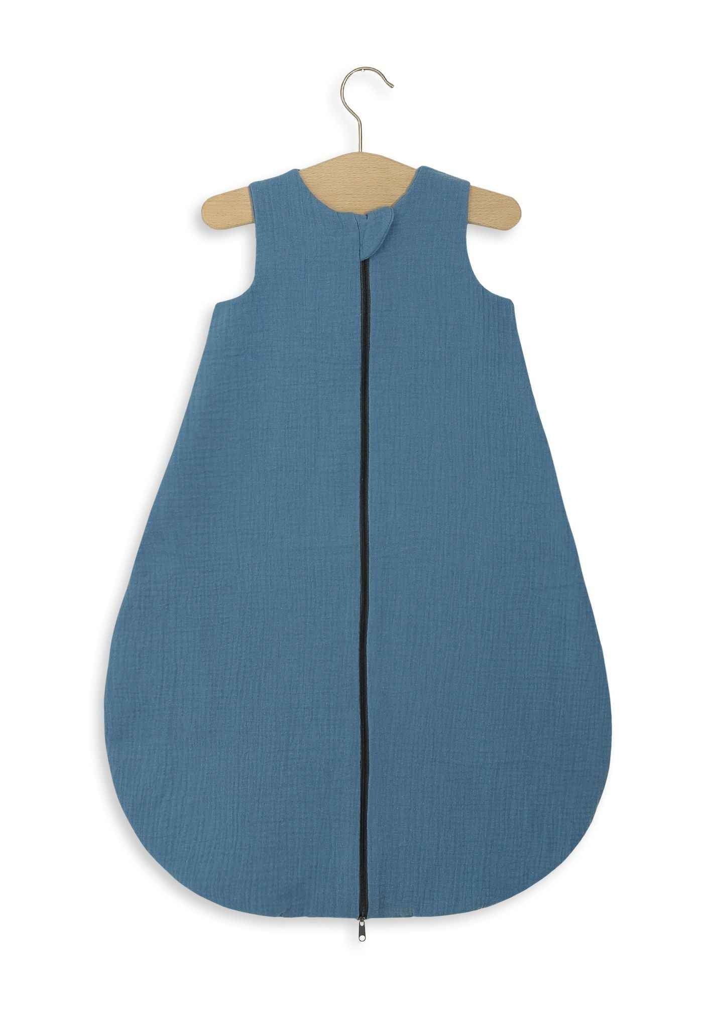 Muslin baby sleeping bag 6-12 months M for summer TOG 1.0 - pastel blue