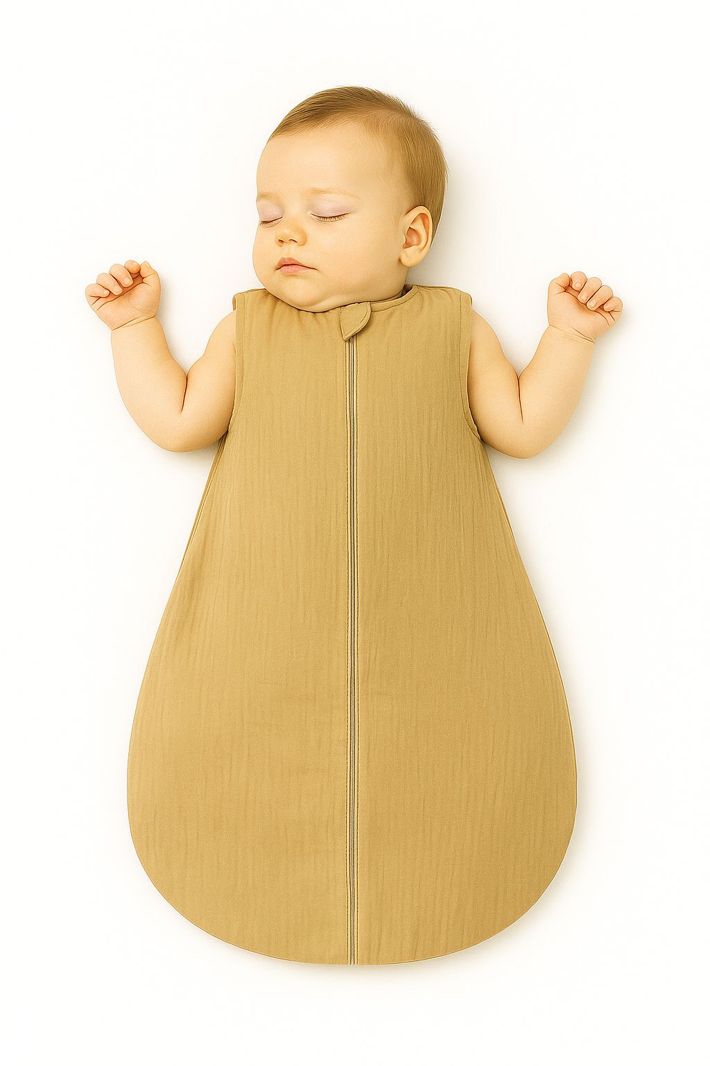 Muslin baby sleeping bag 6-12 months M for summer TOG 1.0 - camel