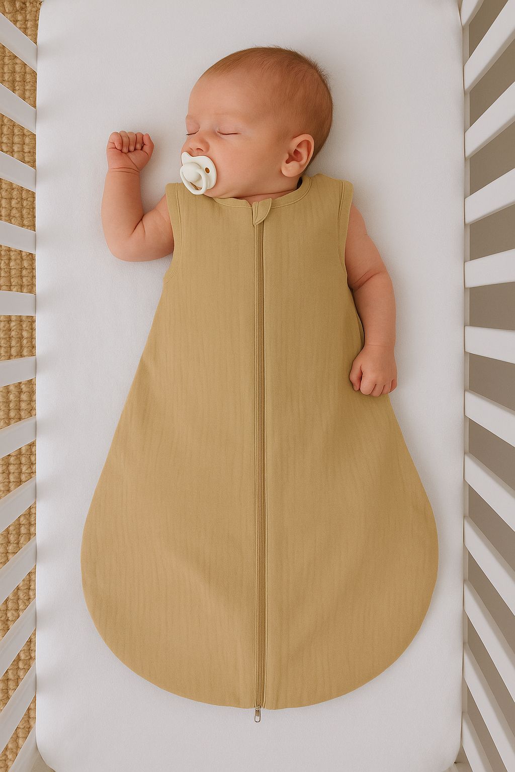 Muslin baby sleeping bag 6-12 months M for summer TOG 1.0 - camel