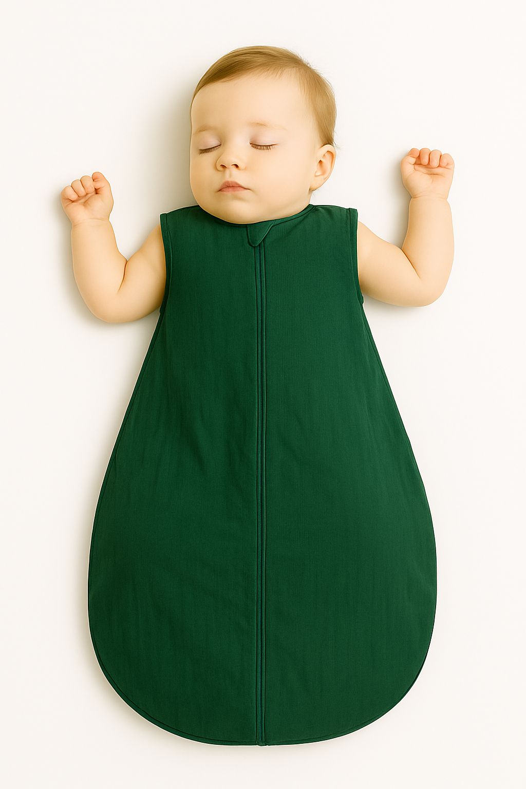 Muslin baby sleeping bag 6-12 months M for summer TOG 1.0 - forest green