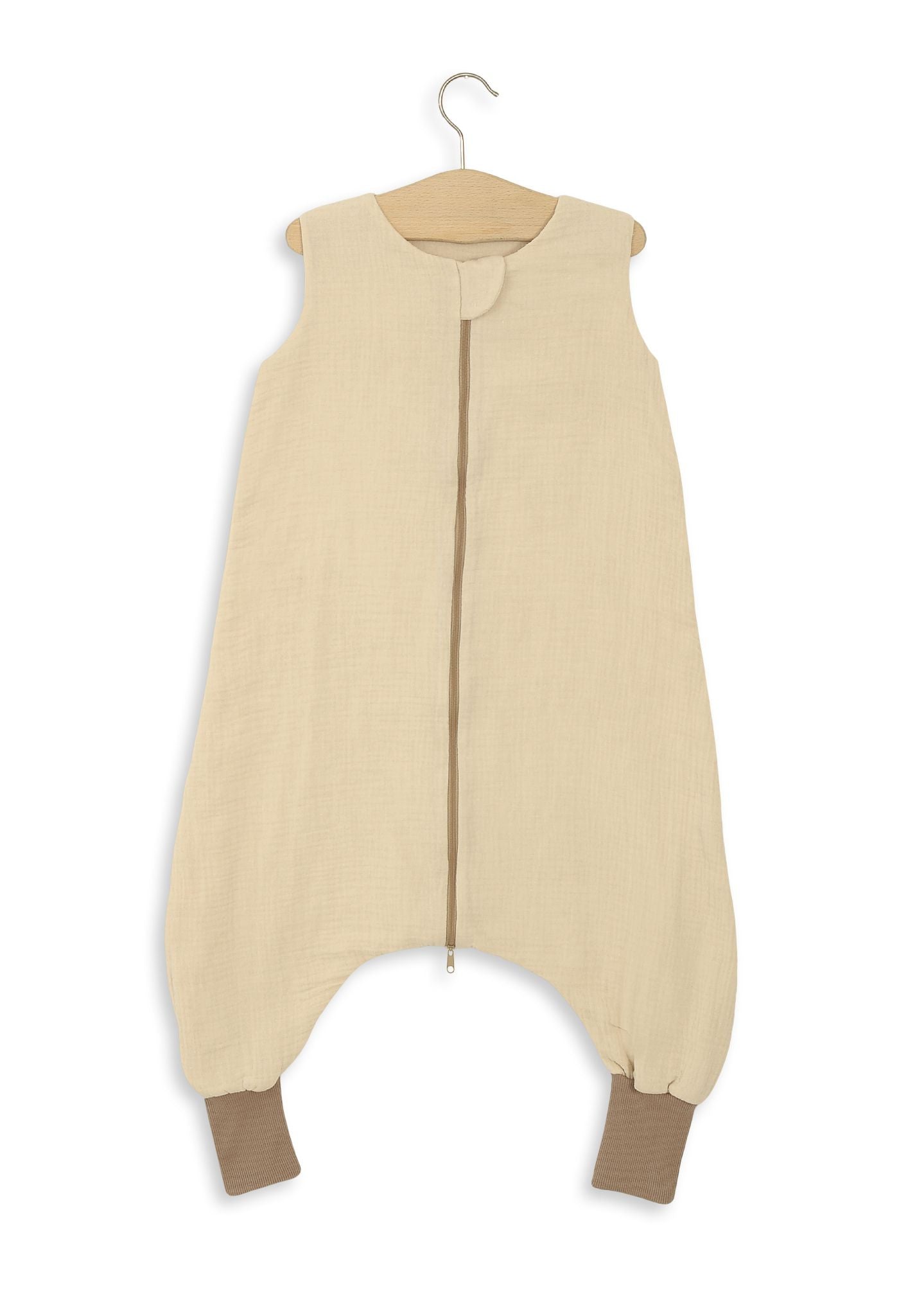 Muslin baby sleeping bag with legs XL 2-4 years for summer TOG 1.0 - cream