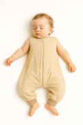 Muslin baby sleeping bag with legs L 9-24 months for summer TOG 1.0 - cream