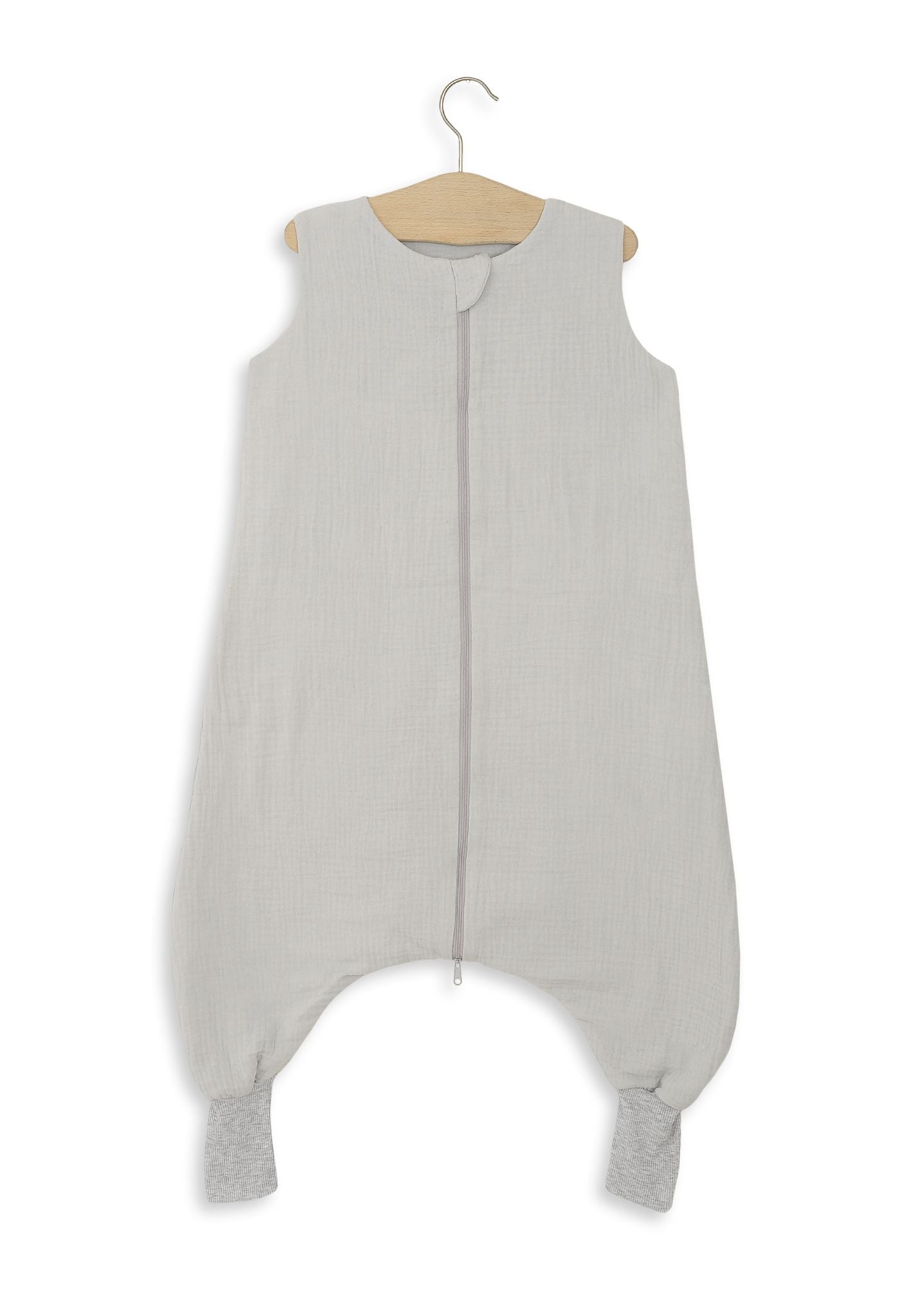 Muslin baby sleeping bag with legs XL 2-4 years for summer TOG 1.0 - grey