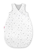 Cotton sleeping bag for children, size M, 3-12 months, TOG 2.5, all-season - mini gray stars