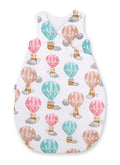 Cotton sleeping bag for children, size M, 3-12 months, TOG 2.5, all-season - colorful balloons