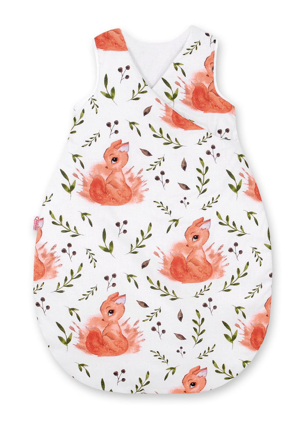 Cotton sleeping bag for children, size M, 3-12 months, TOG 2.5, all-season - white squirrel