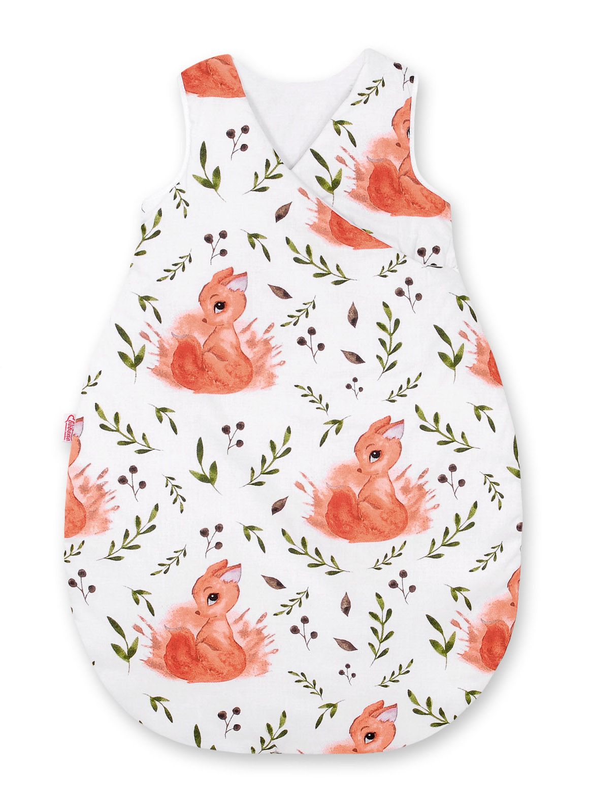 Cotton sleeping bag for children, size M, 3-12 months, TOG 2.5, all-season - white squirrel