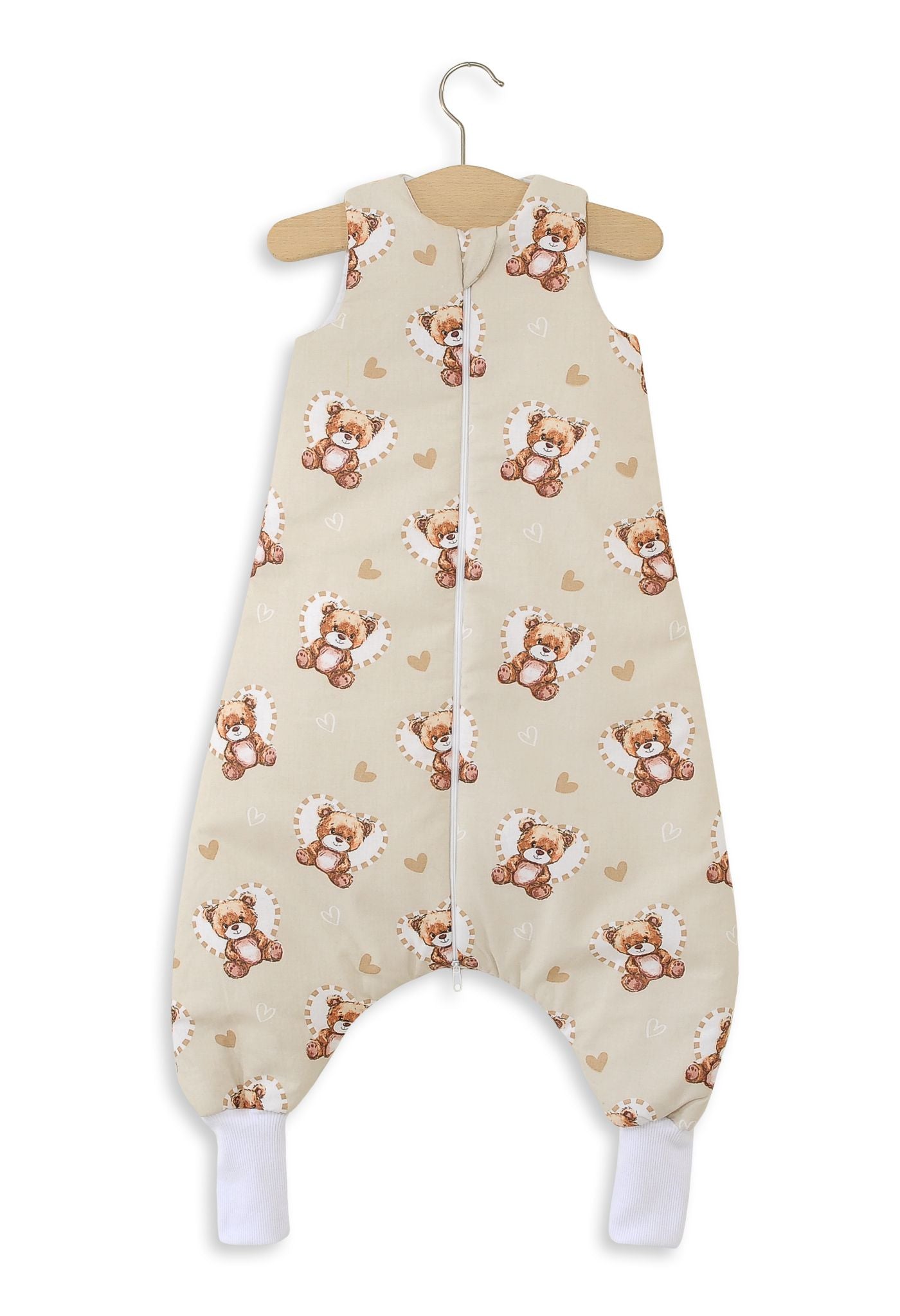 Cotton Baby Sleeping Bag  with legs Warm and Cozy L 9-24 months TOG 2.5 - teddy love