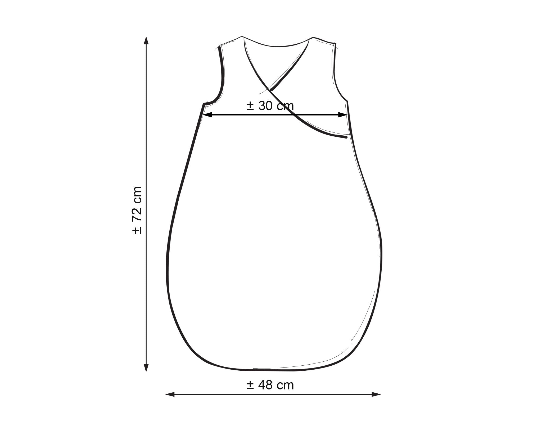 Cotton sleeping bag for children, size M, 3-12 months, TOG 2.5, all-season - clouds gray/gray