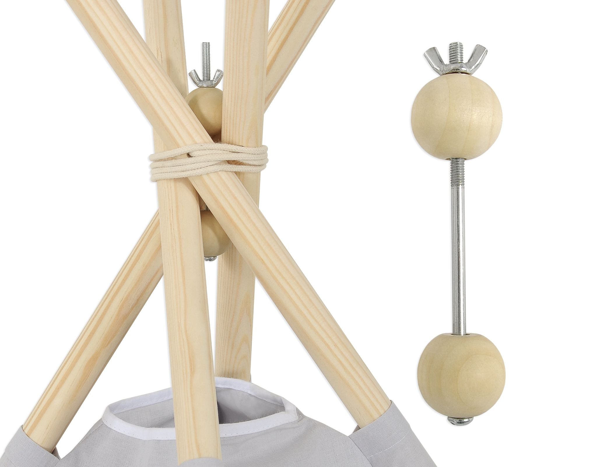 Wooden stabilizer for teepees