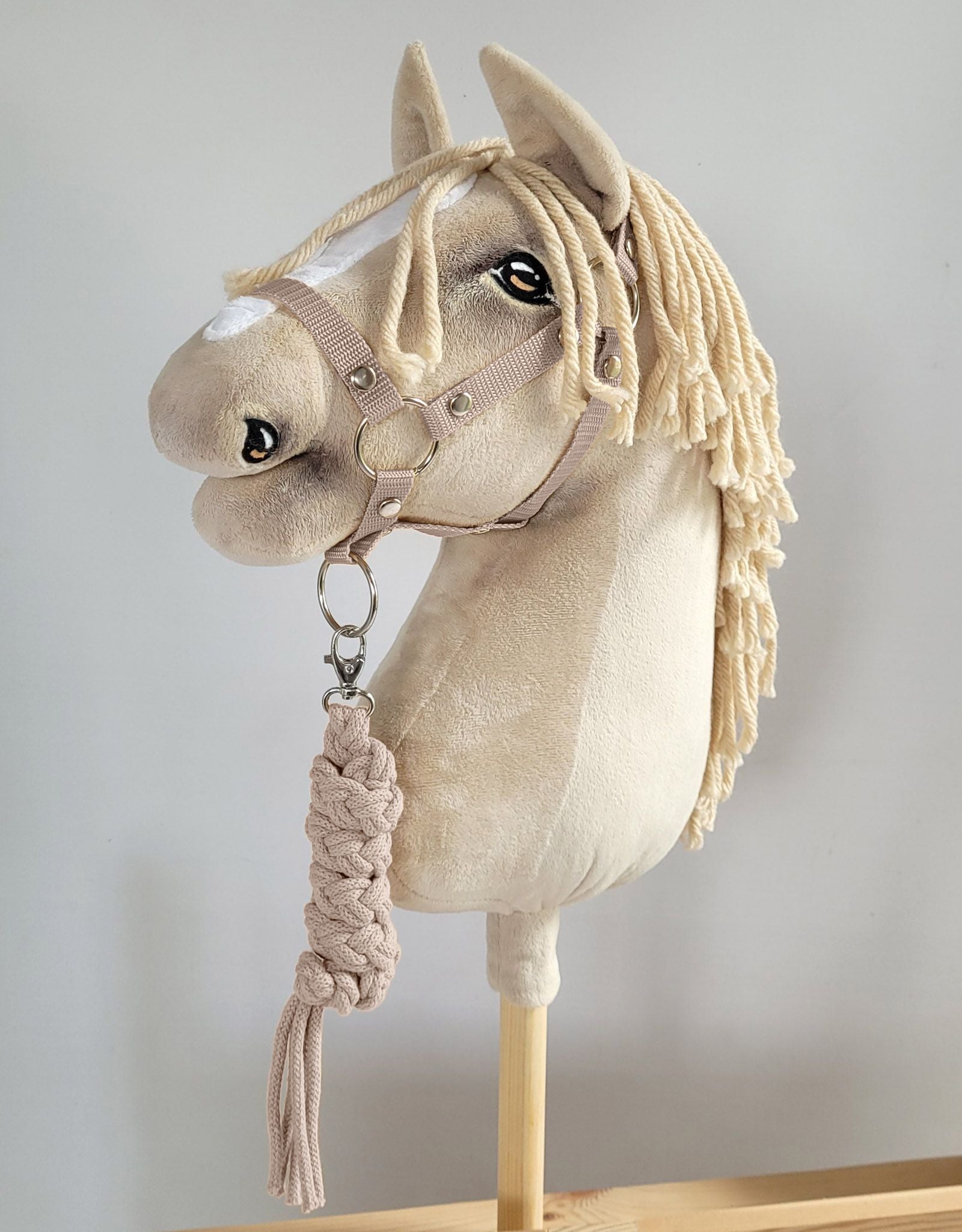 Tether for Hobby Horse made of double-twine cord - beige