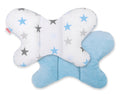 Double-sided anti shock cushion \"BUTTERFLY\" -  grey-blue stars/blue