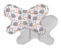 Double-sided anti shock cushion \"BUTTERFLY\" -  hedgehogs gray/gray