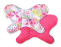 Double-sided anti shock cushion \"BUTTERFLY\" - hummingbirds in flowers/rosa