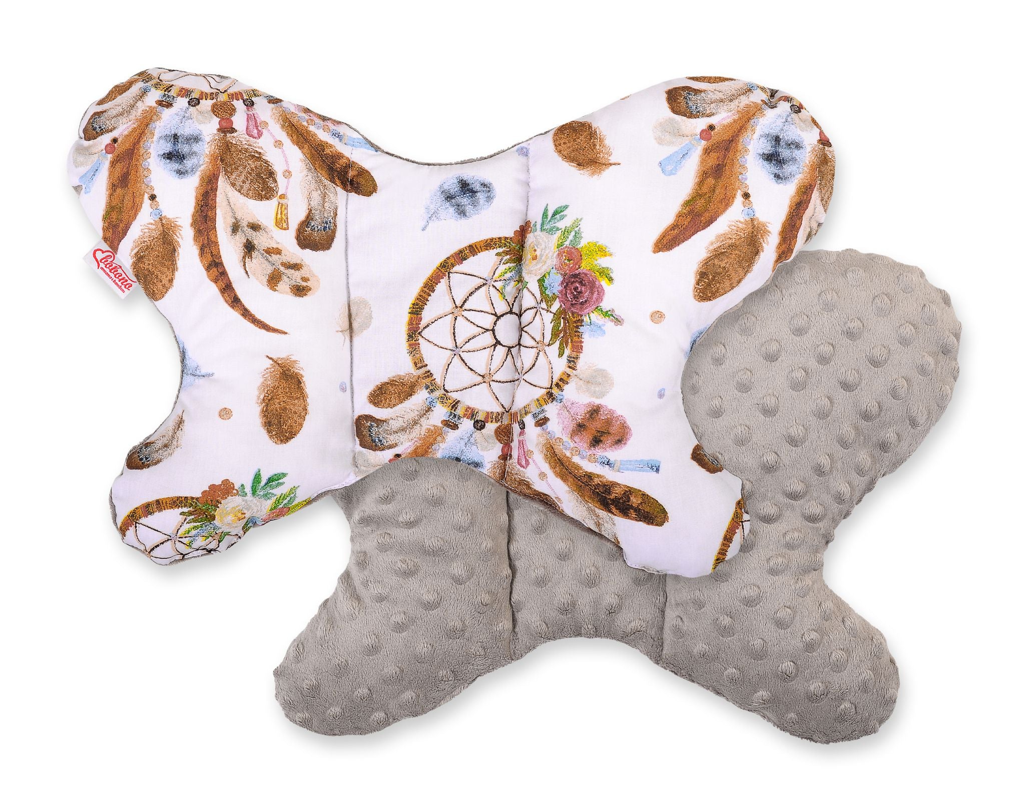 Double-sided anti shock cushion \"BUTTERFLY\" - dream catchers white
