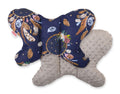 Double-sided anti shock cushion \"BUTTERFLY\" - dream catchers dark blue/gray brown