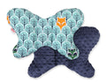 Double-sided anti shock cushion \"BUTTERFLY\" - mint forest/dark blue