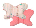 Double-sided anti shock cushion \"BUTTERFLY\" -  owls cream-mint