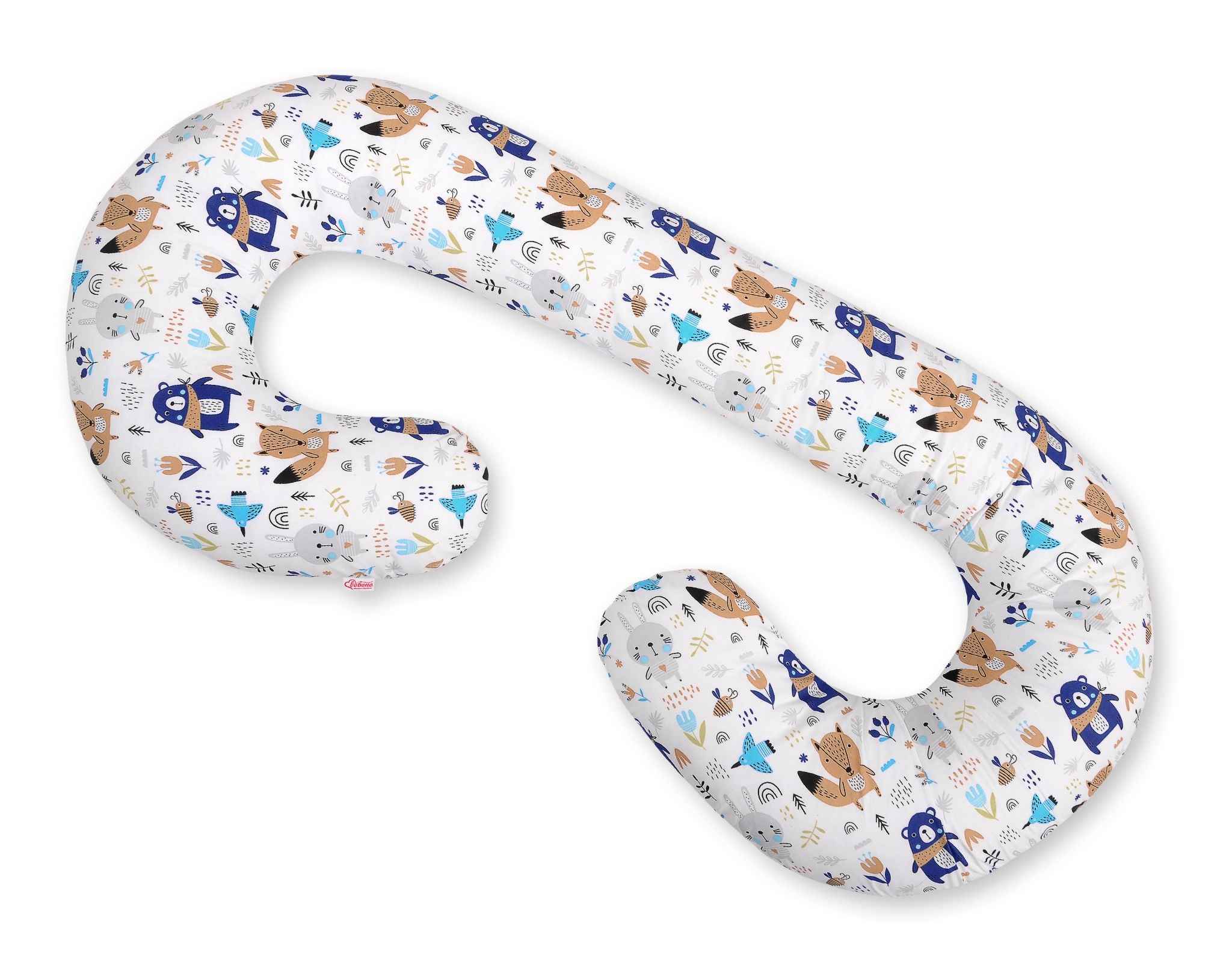 Cotton  pillowcase for pregnancy Pillow C - navy blue bears
