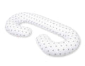 Cotton  pillowcase for pregnancy Pillow C - white with grey stars