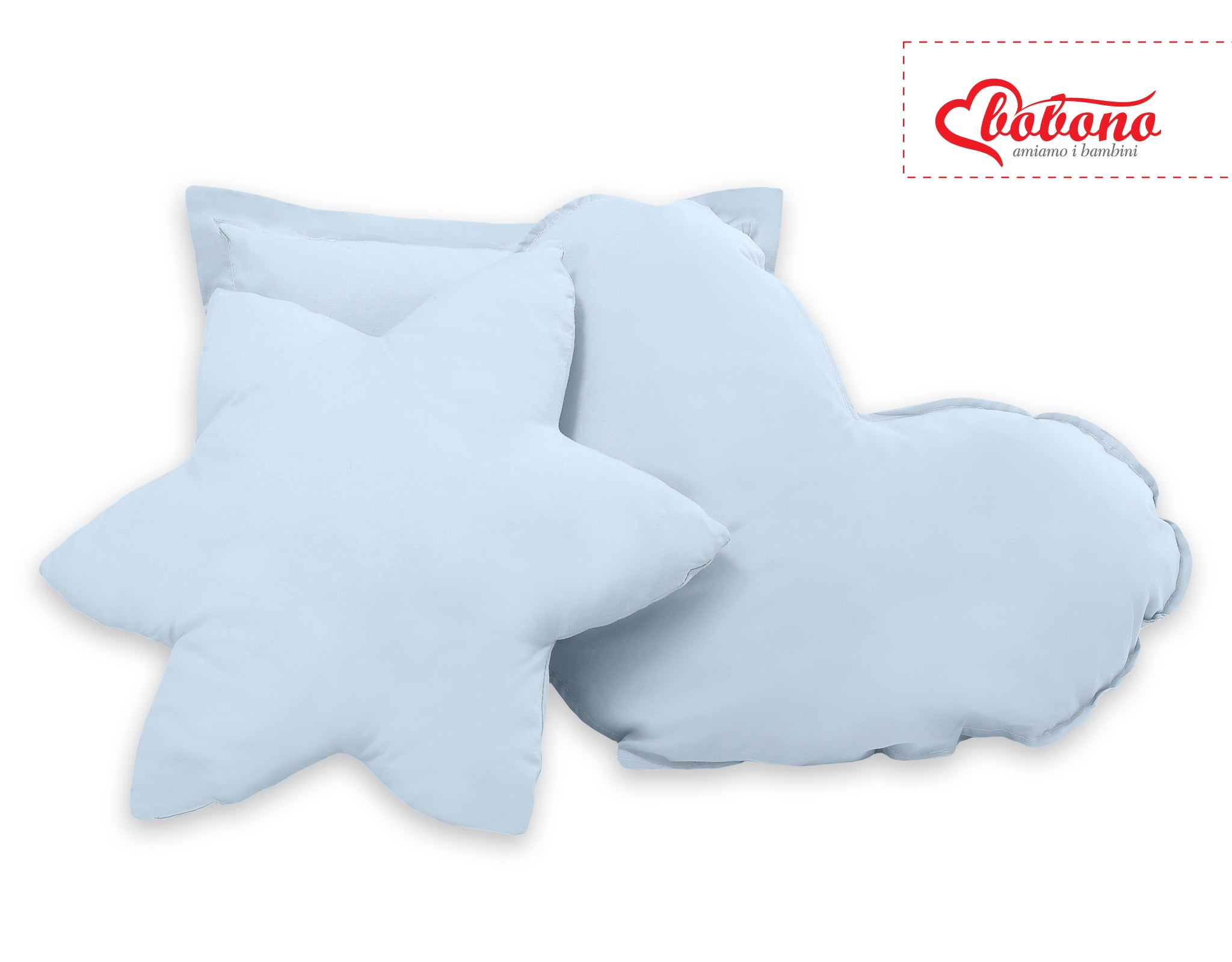 3pcs pillow set - blau