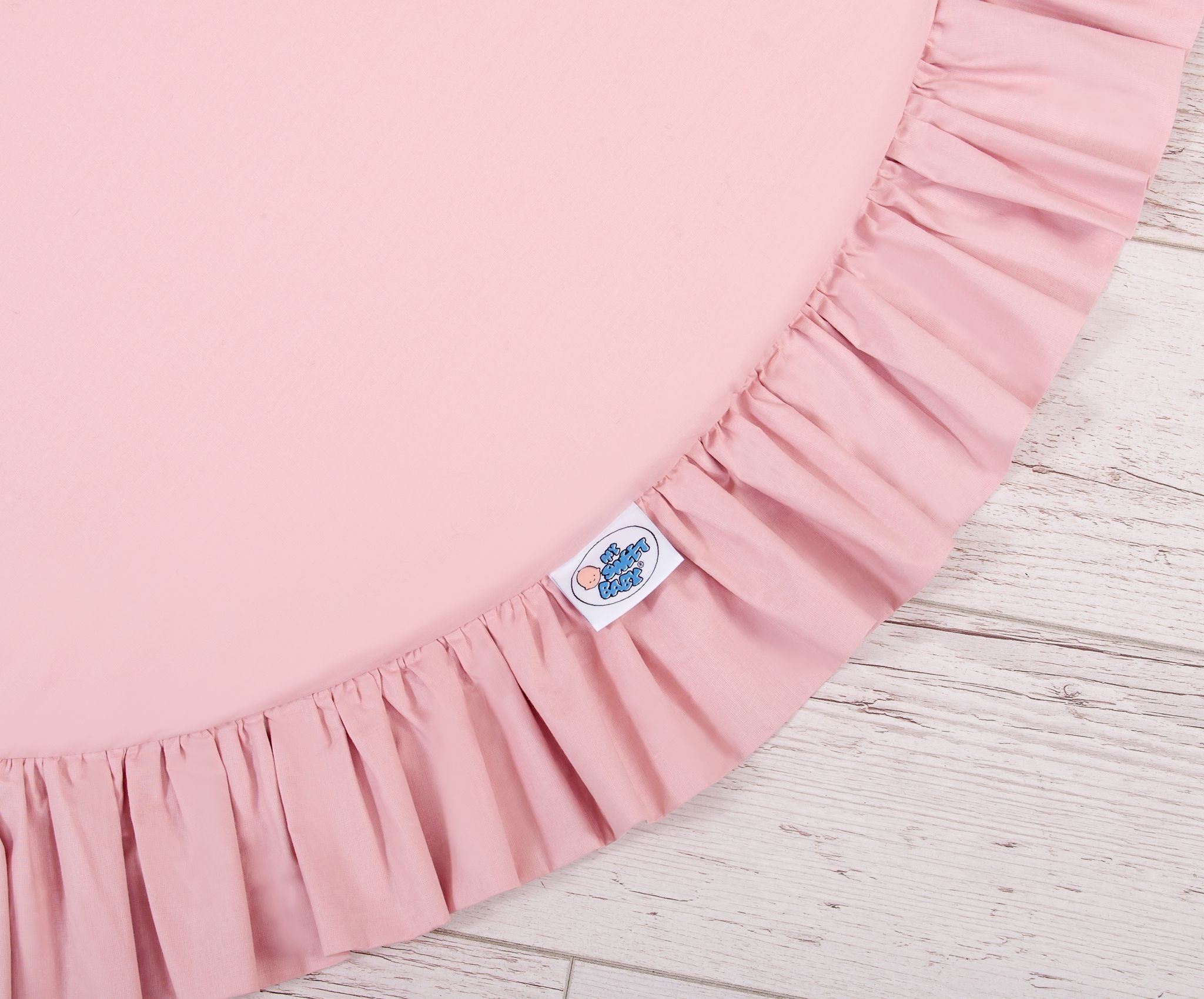 Set: Hanging baldachin for children's room cotton + Floor play mat + pillows - pastel pink