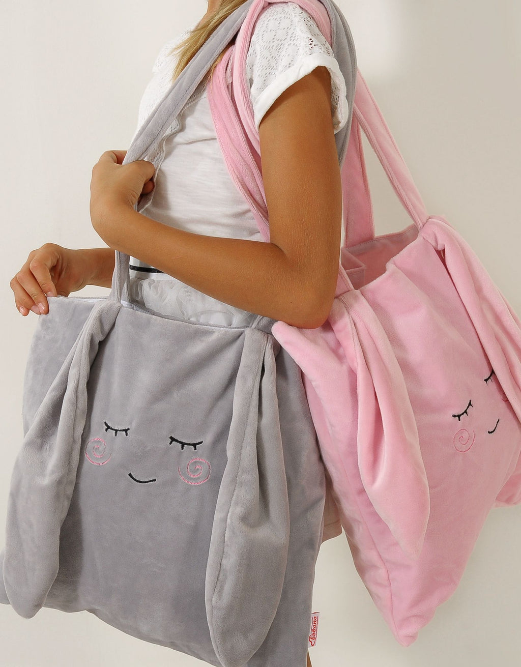 Children's shoulder bag with bunny ears - blue