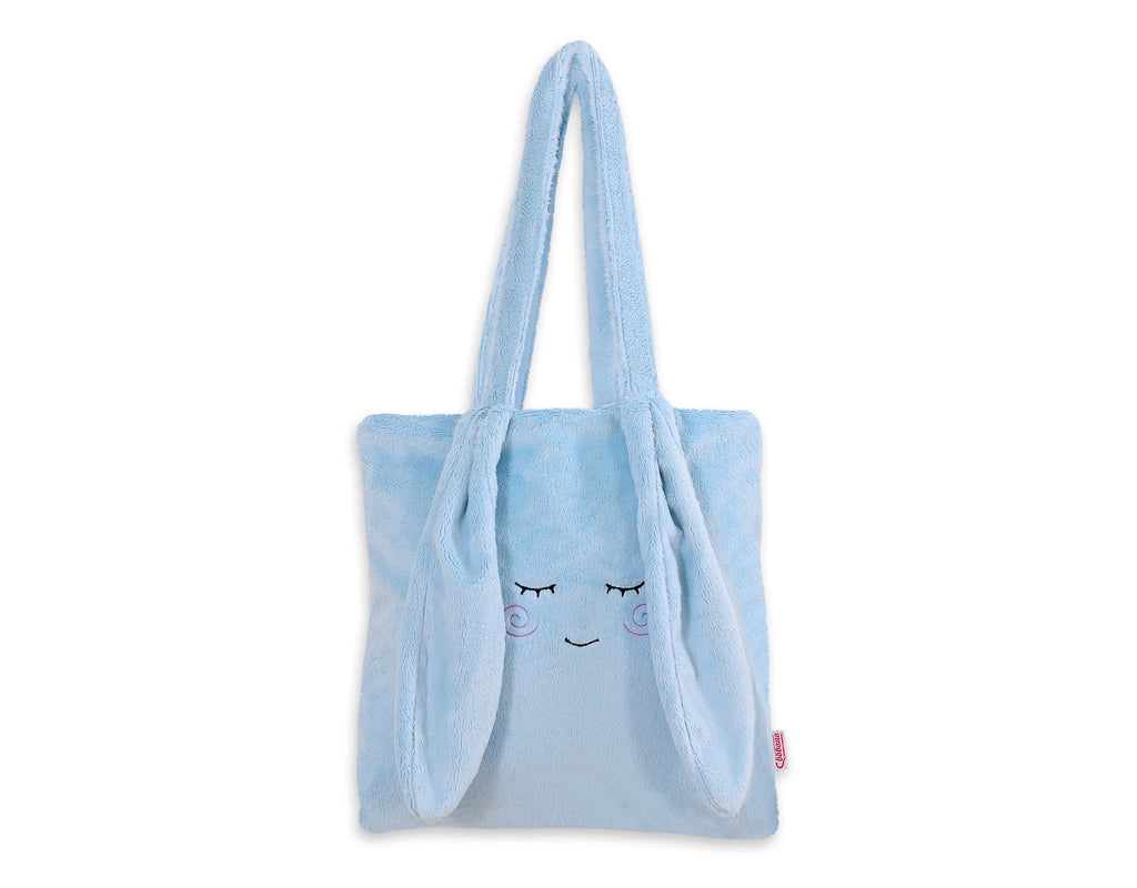 Children's shoulder bag with bunny ears - blue
