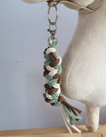 Tether for Hobby Horse made of double - pistachio/brown/light beige