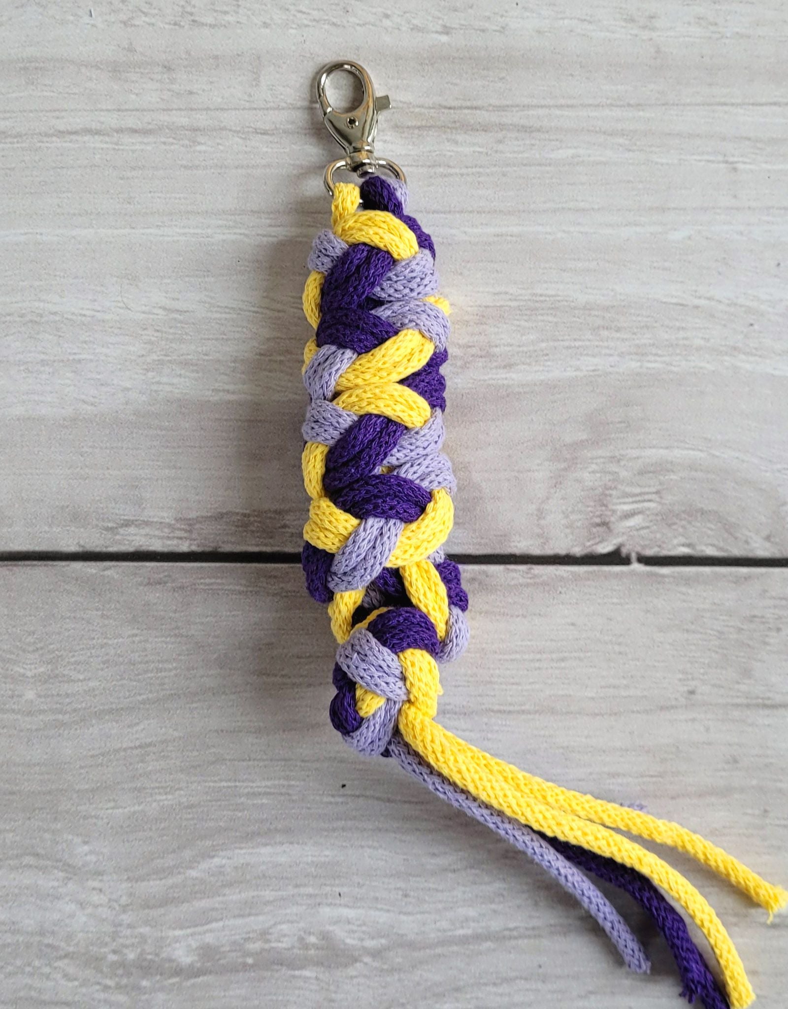 Tether for Hobby Horse made of double - purple/dark purple/yellow