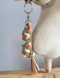 Tether for Hobby Horse made of double - light beige/pistachio/ terracotta