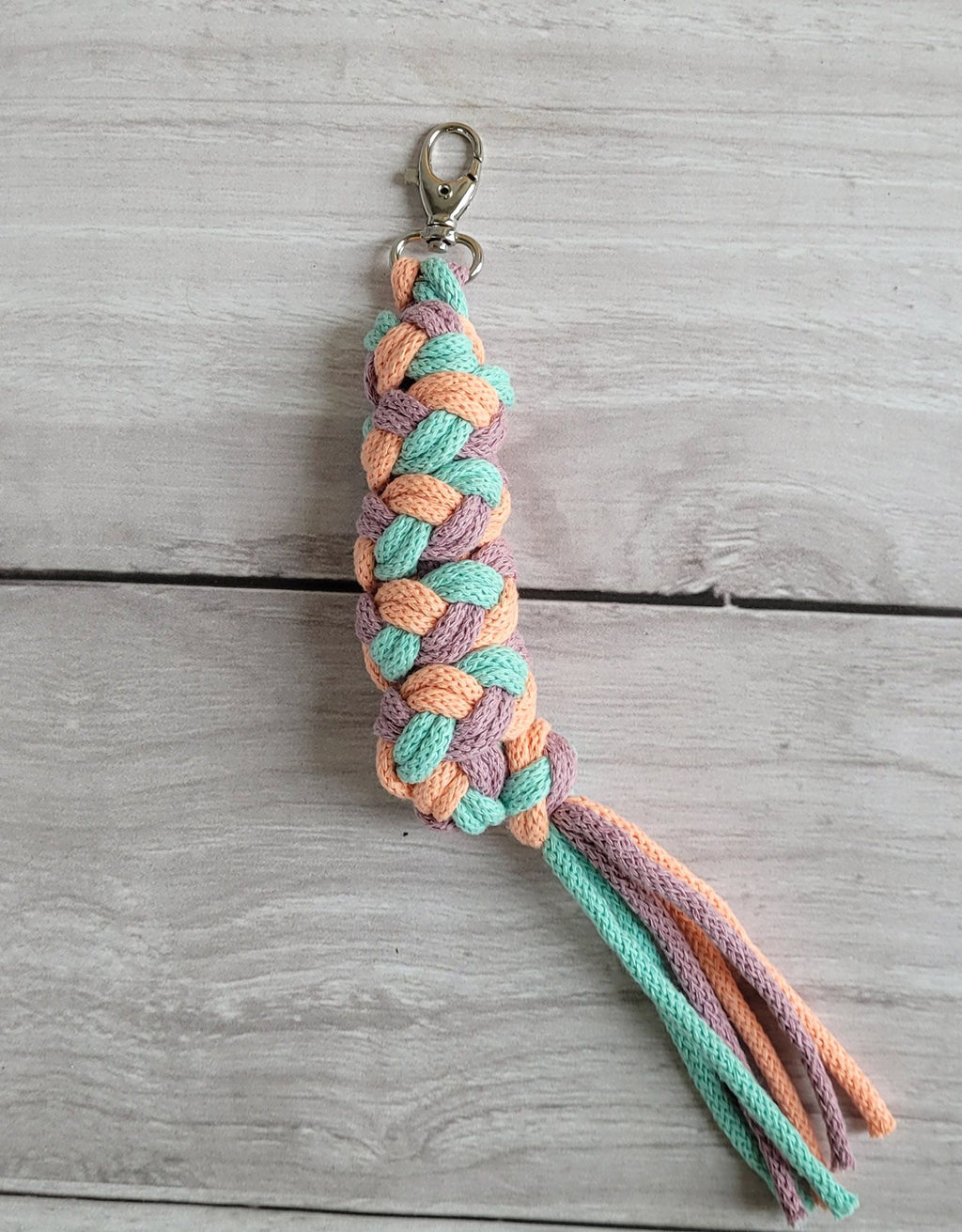 Tether for Hobby Horse made of double - mint/ lavender/ peach