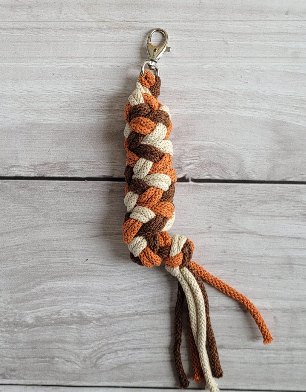 Tether for Hobby Horse made of double - light beige/brown/ terracotta