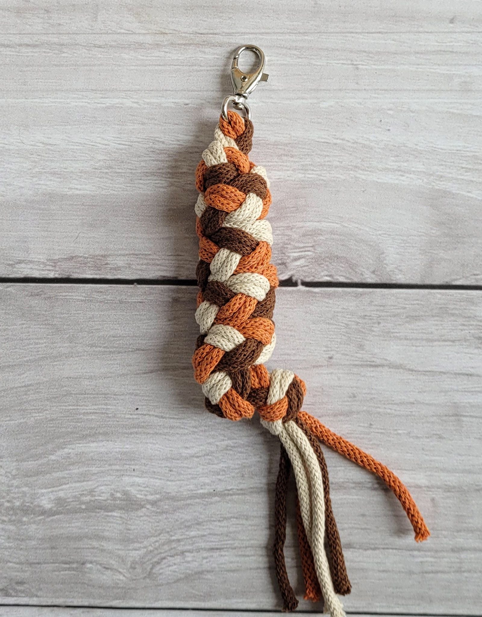 Tether for Hobby Horse made of double - light beige/brown/ terracotta