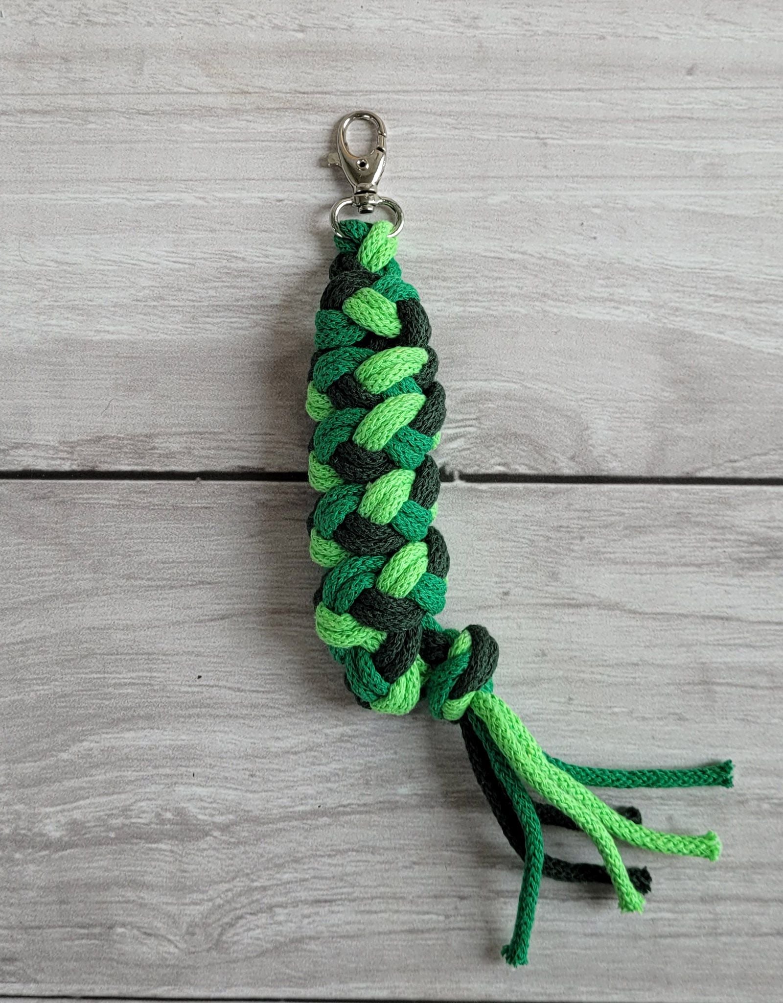 Tether for Hobby Horse made of double - light green / green / bottle green
