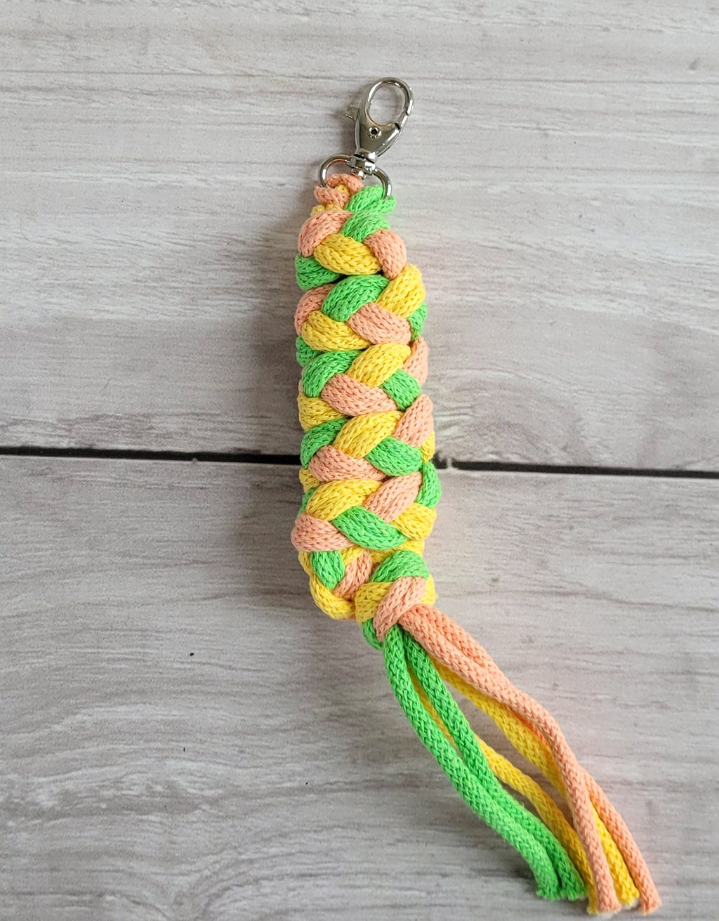 Tether for Hobby Horse made of double - light green/yellow/peach