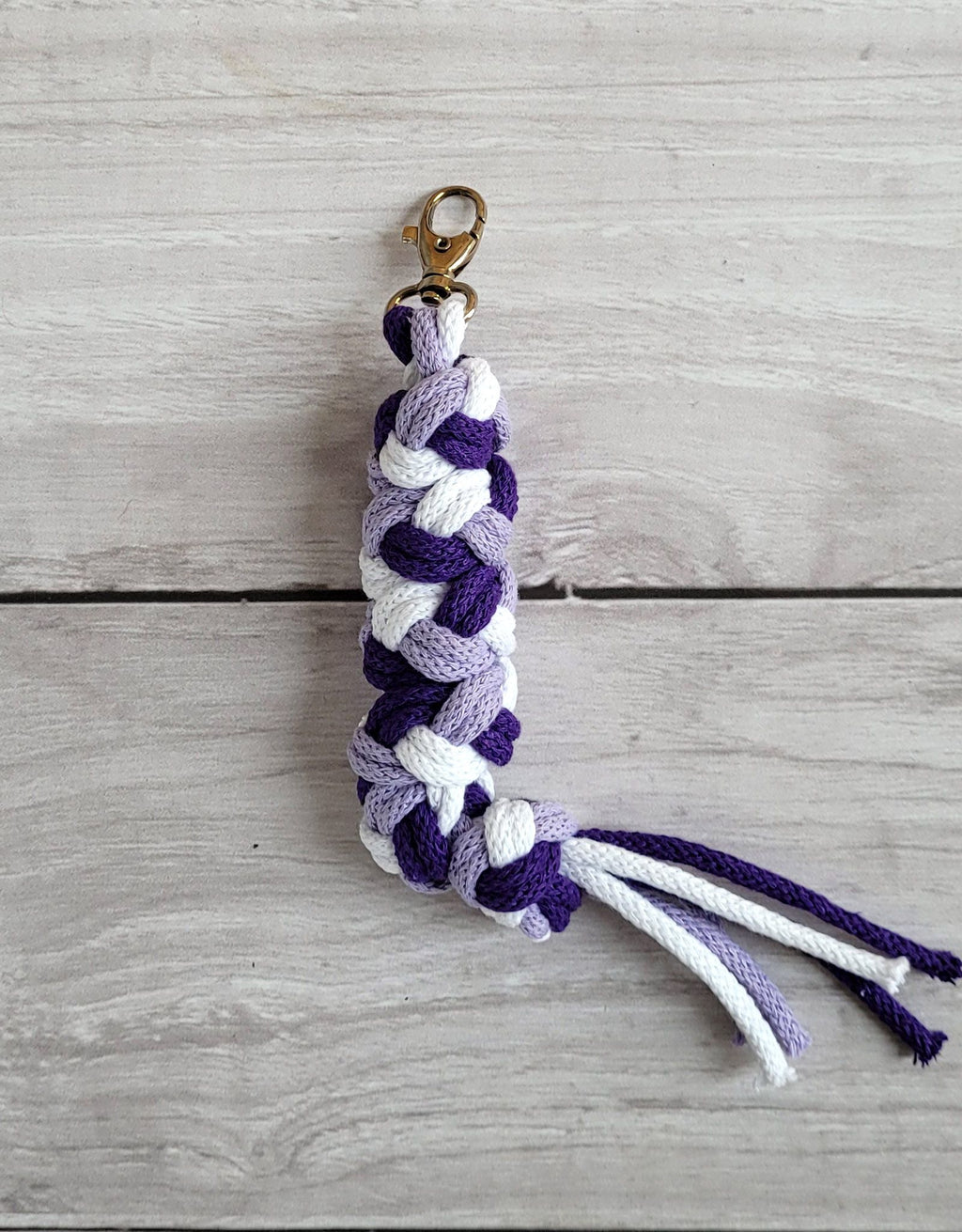 Tether for Hobby Horse made of double - purple/dark purple/white