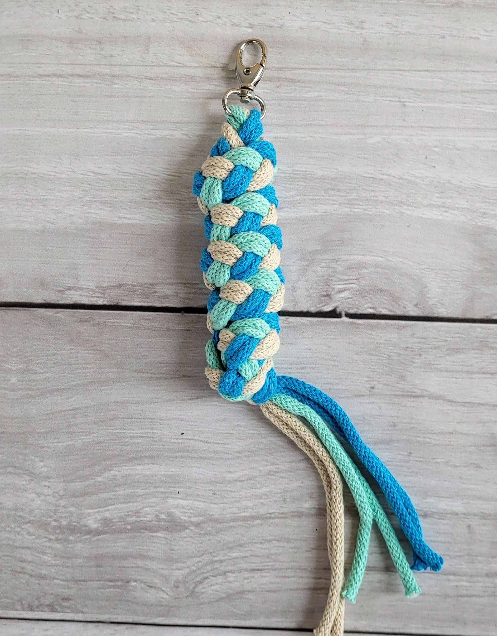 Tether for Hobby Horse made of double - mint/turquoise/light beige