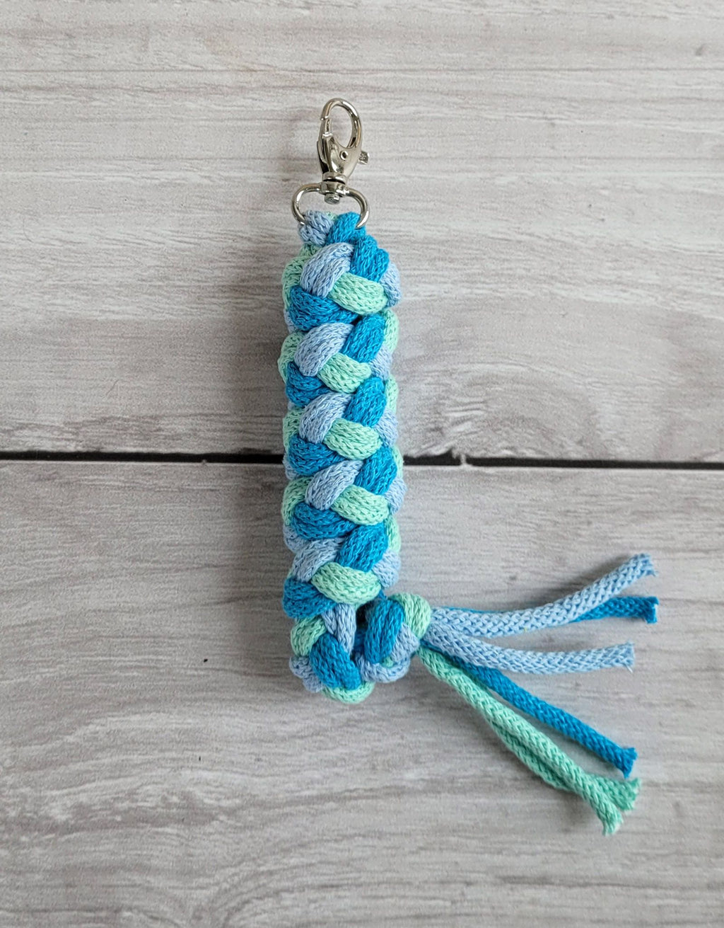 Tether for Hobby Horse made of double - blue/turquoise/mint