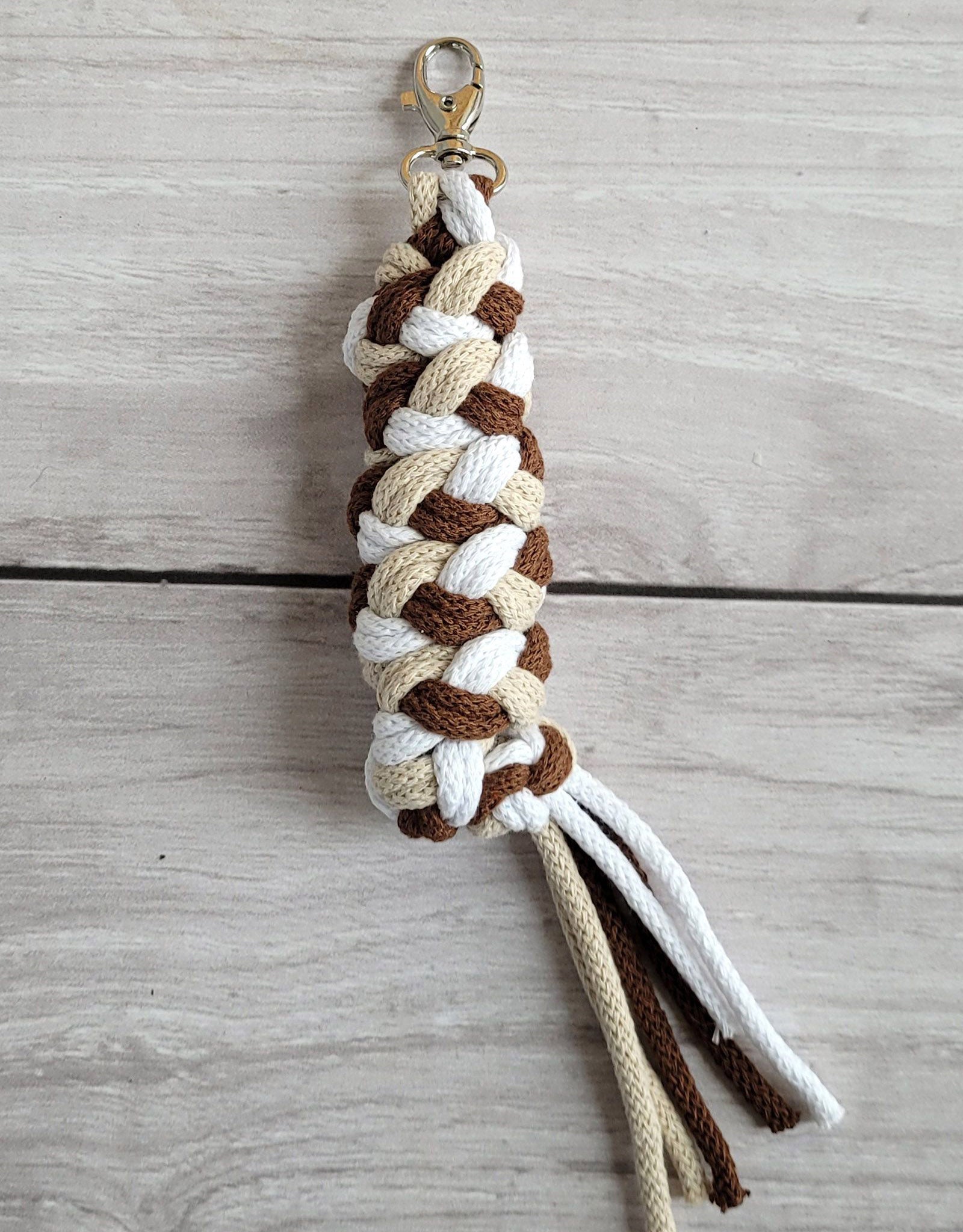Tether for Hobby Horse made of double - light beige/brown/white