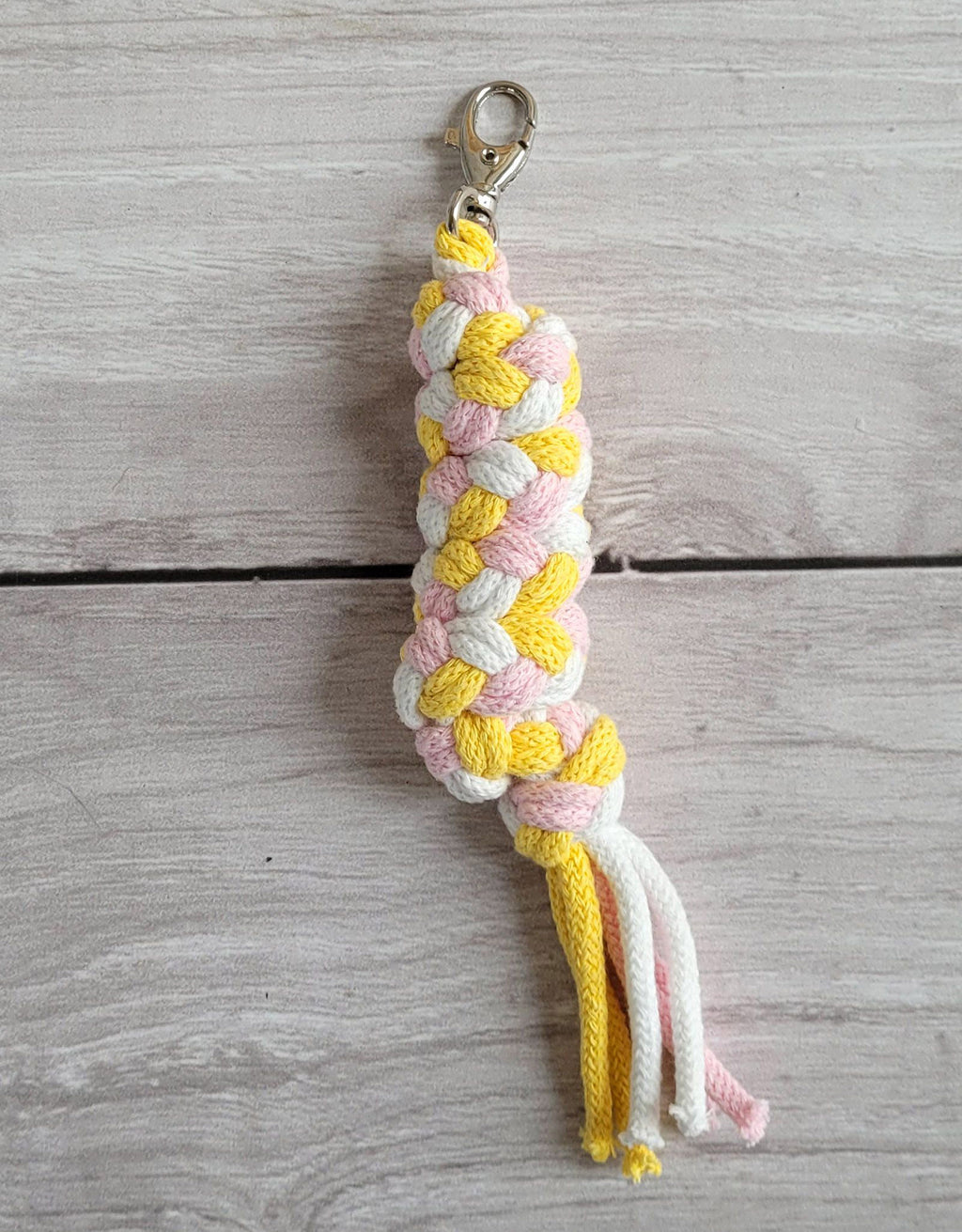Tether for Hobby Horse made of double - light pink/yellow/white