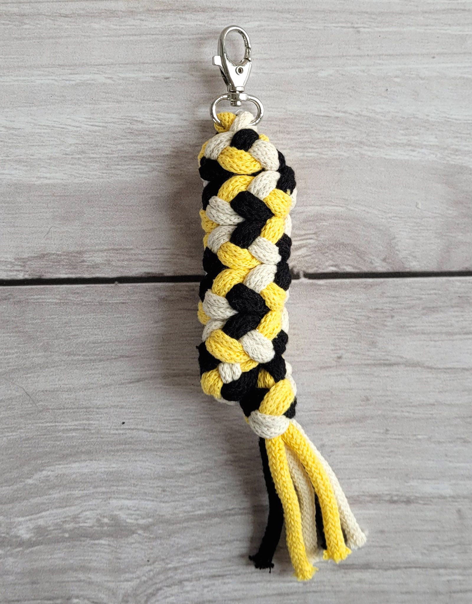 Tether for Hobby Horse made of double - yellow/ cream/ black