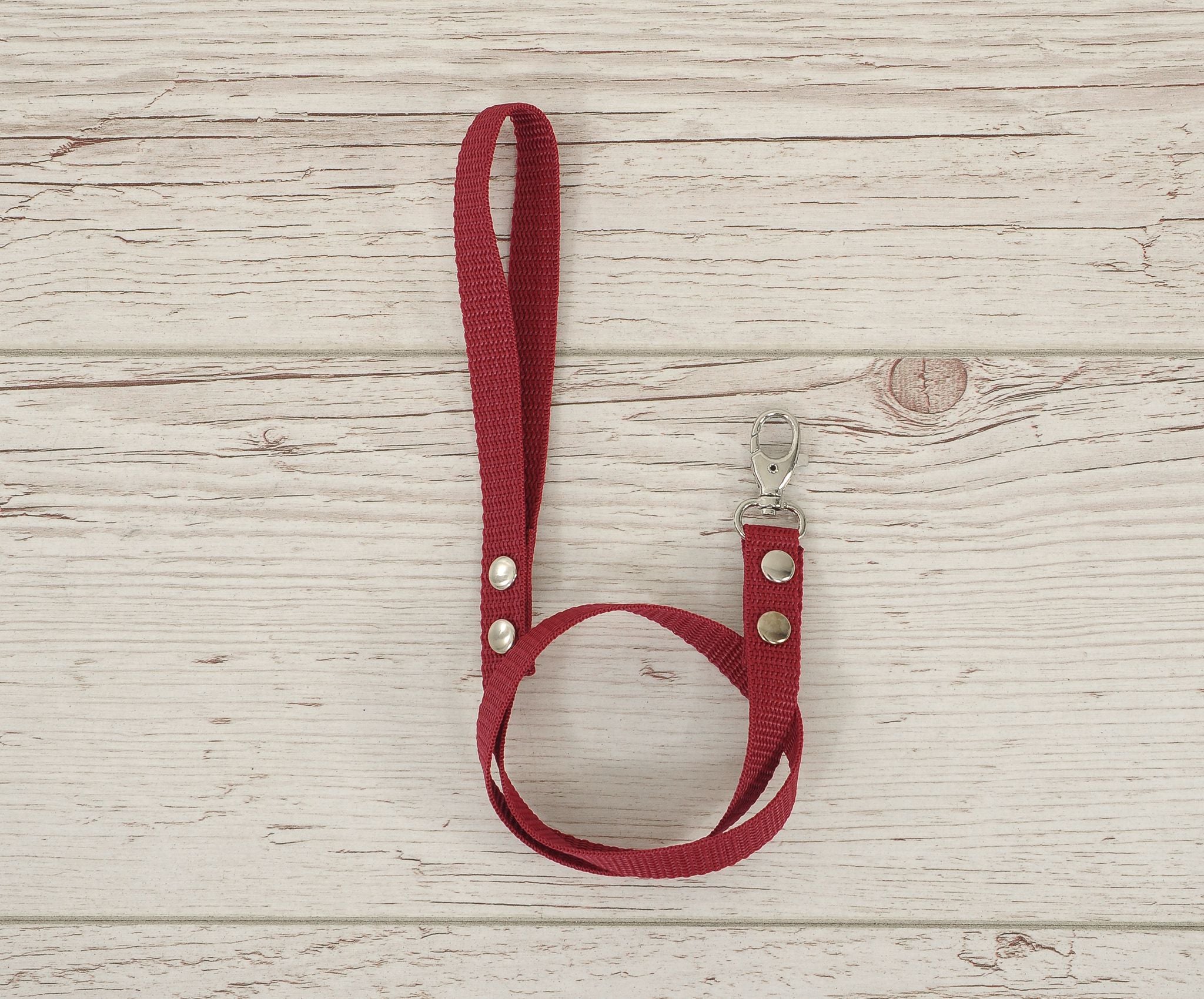 Tether for hobby horse made of webbing tape - burgundy