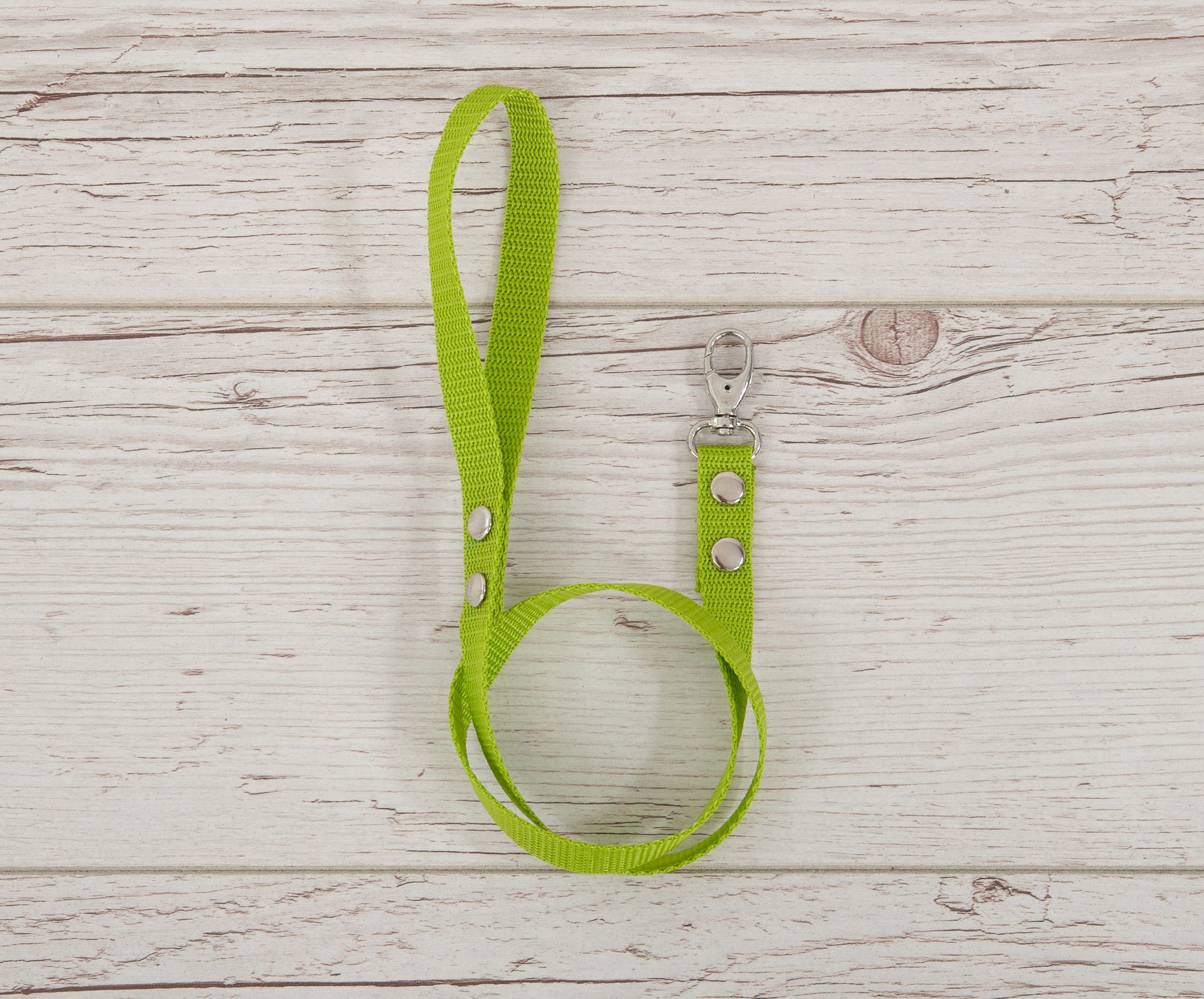 Tether for hobby horse made of webbing tape - lime