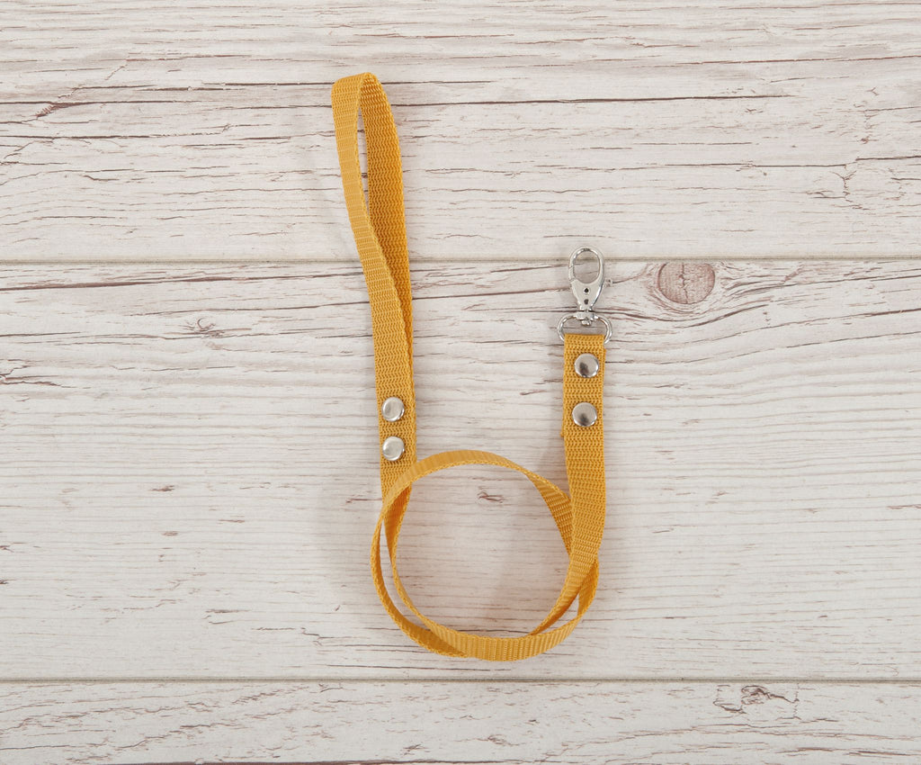 Tether for hobby horse made of webbing tape - honey yellow